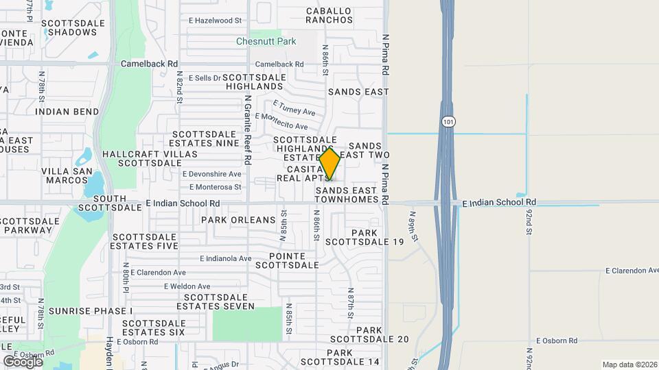 8623 E Devonshire Ave Mapa y Detalles de la Ubicación