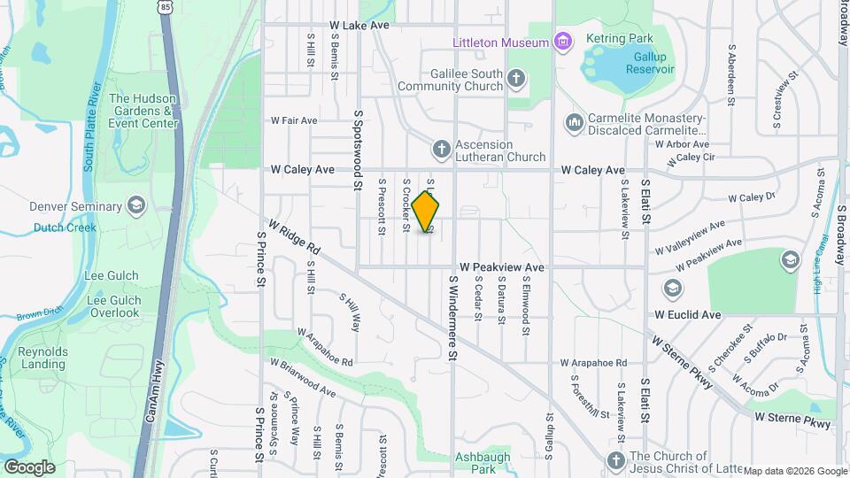 6447 S Louthan St Map and Location Details