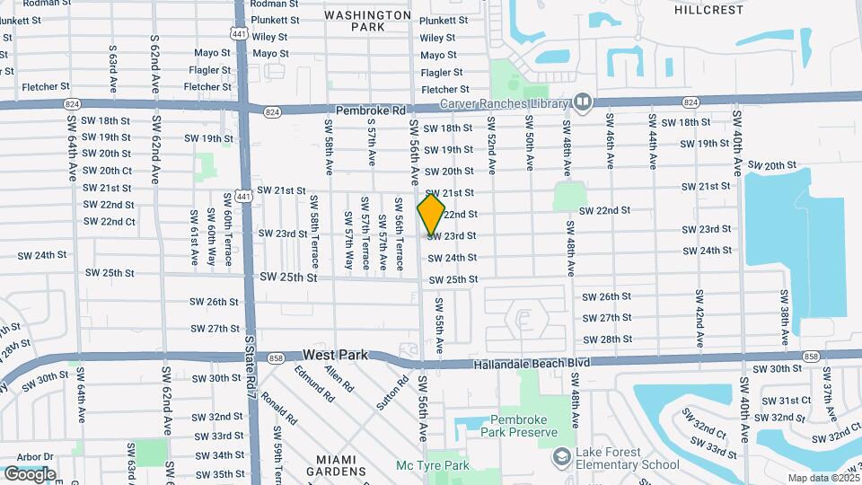 5428 SW 23rd St Map and Location Details