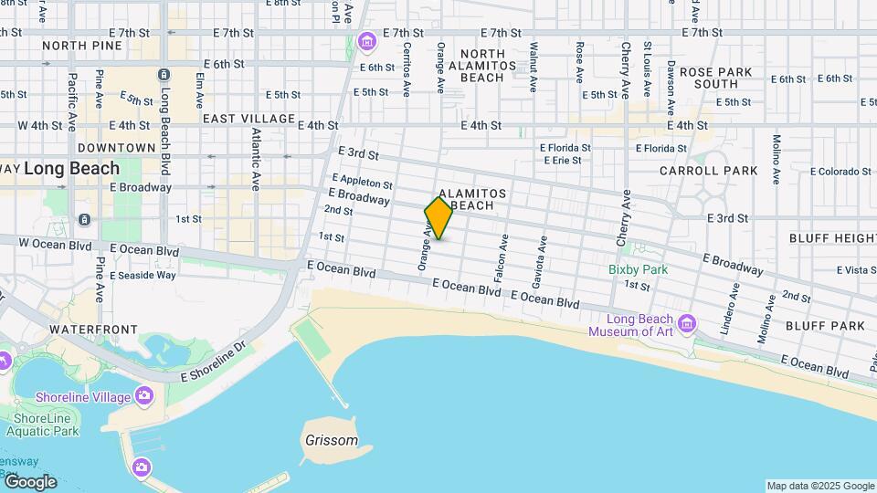 1221 E 1st St Map and Location Details