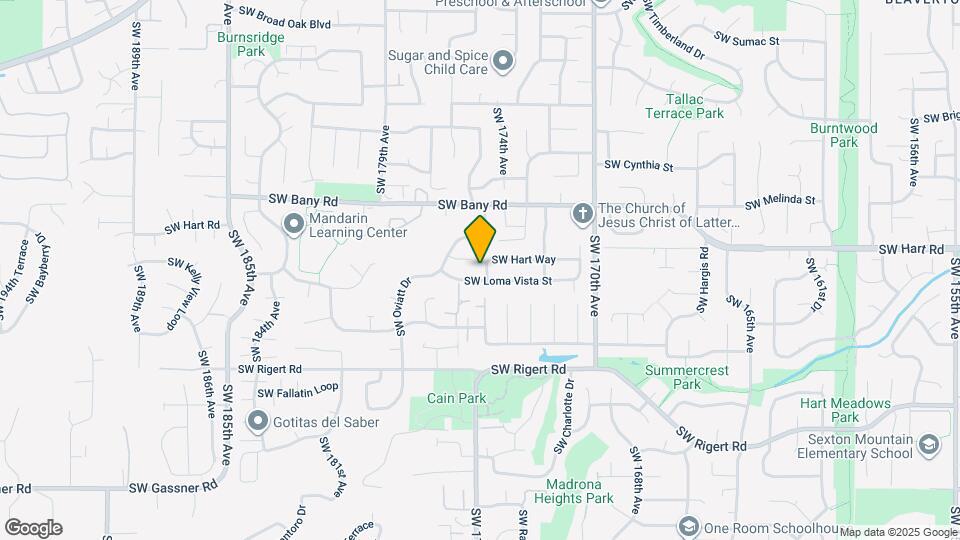 17545 SW Hart Way Map and Location Details