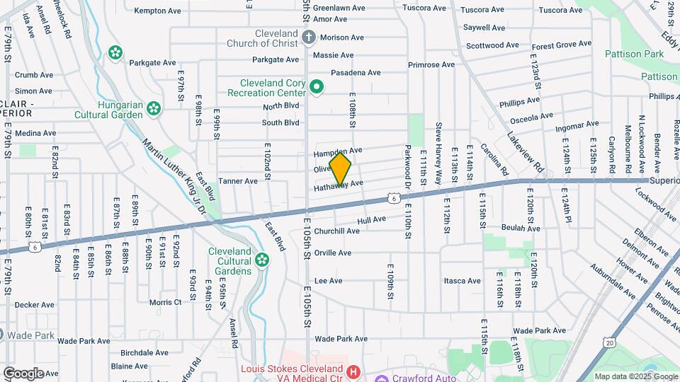 10622 Hathaway Ave Map and Location Details