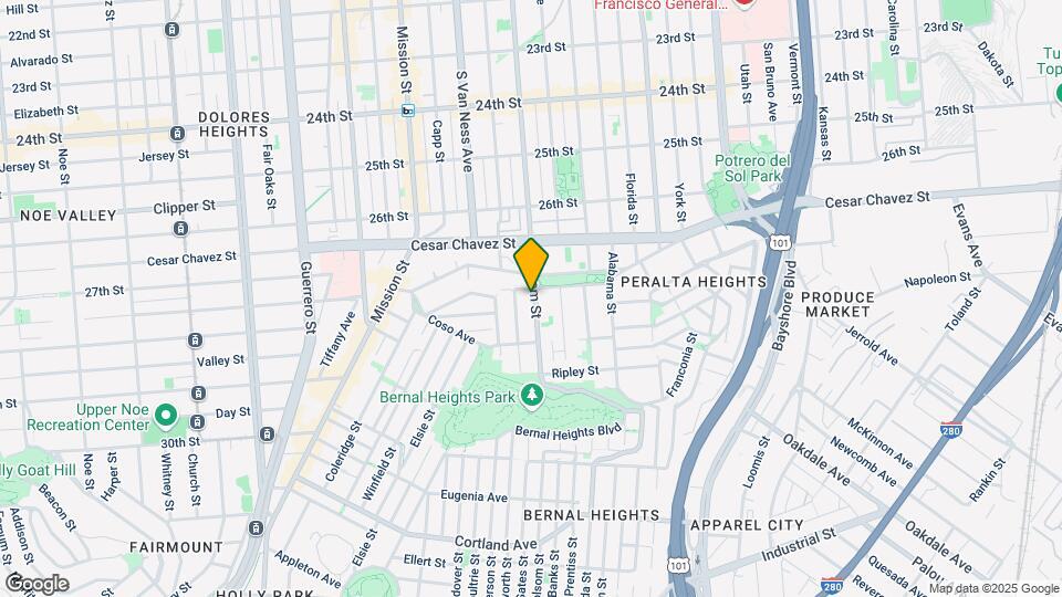 3232-A Folsom St Map and Location Details