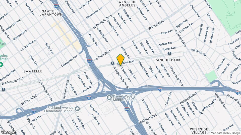 2519 S Bentley Ave Map and Location Details
