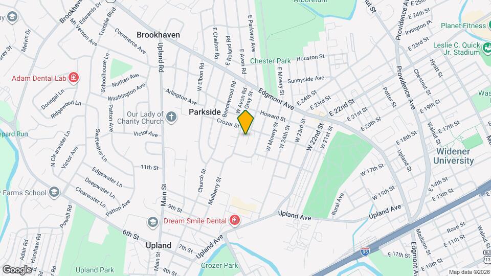 206 W Parkway Ave Map and Location Details