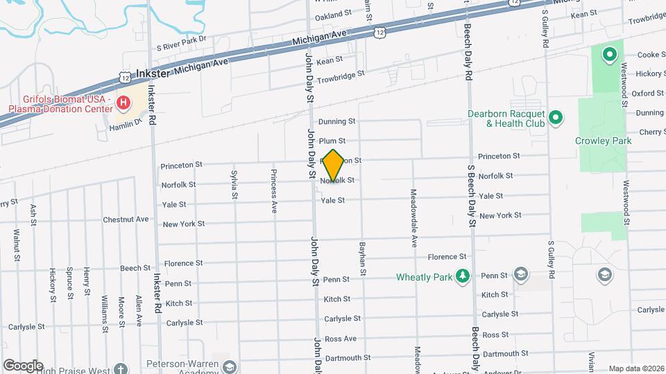 26433 Norfolk St Map and Location Details