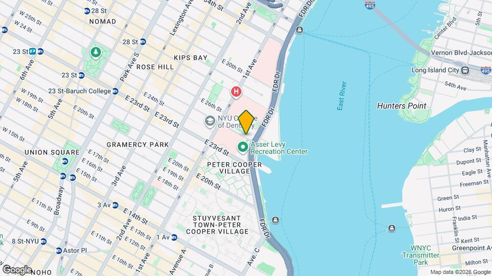 E. 25th St, 2nd Ave Map and Location Details