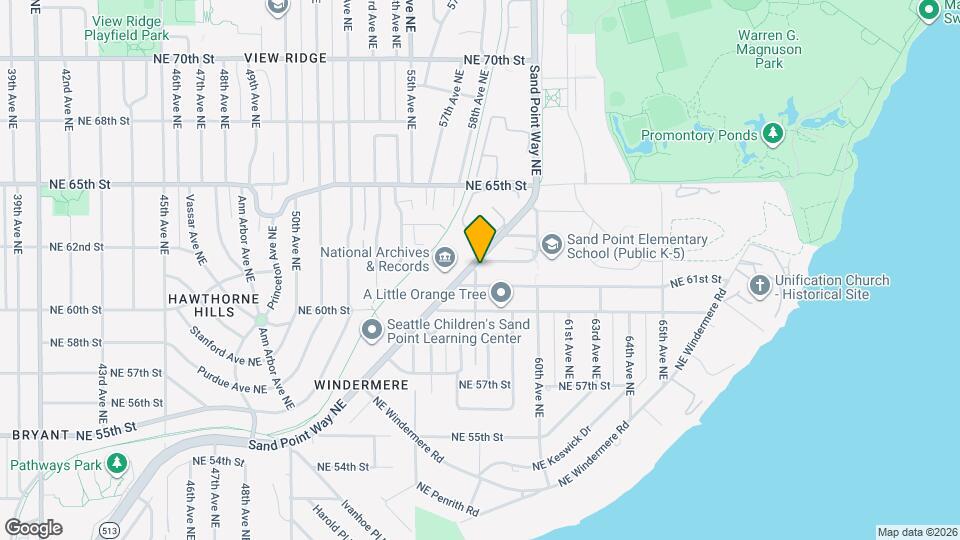 6150 Sand Point Way NE Map and Location Details