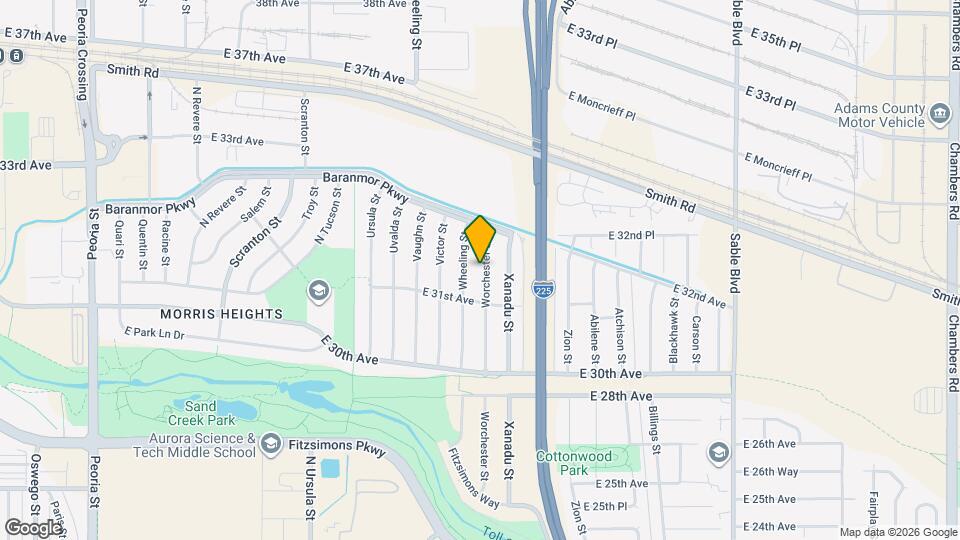 3145 Worchester St Mapa y Detalles de la Ubicación