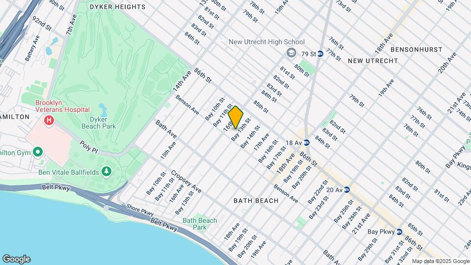68 Bay 13th St Map and Location Details