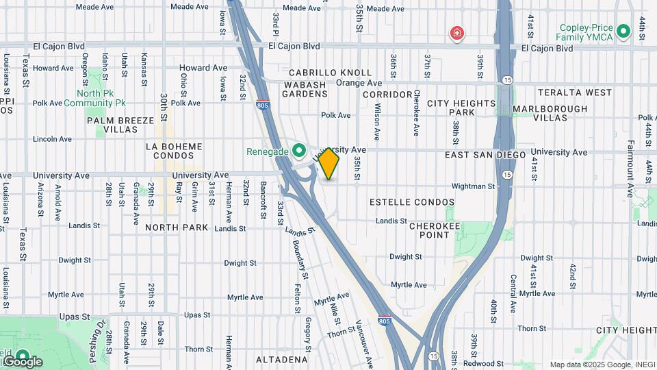 3405 Wightman St Map and Location Details