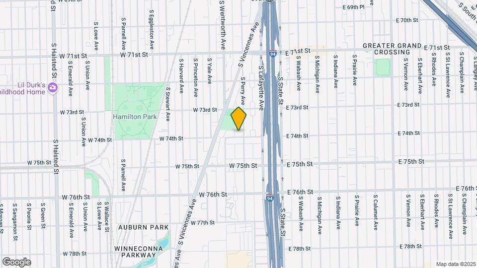 7354 S Perry Ave Map and Location Details