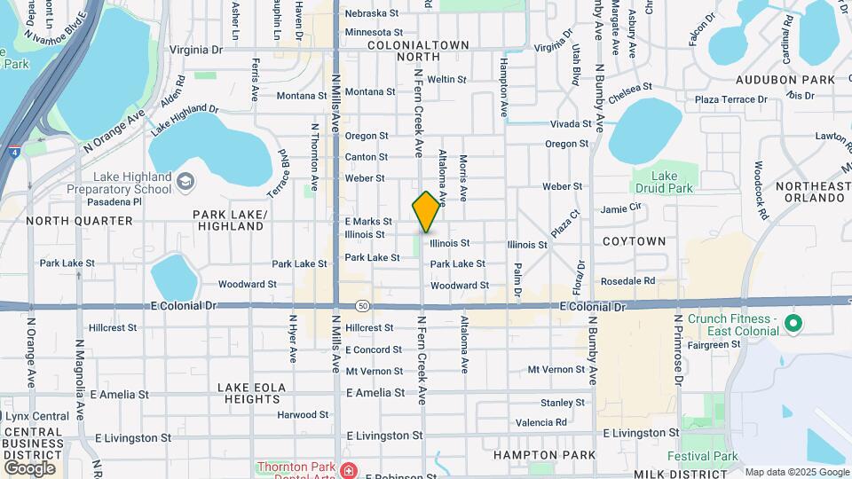 831 N Fern Creek Ave Map and Location Details