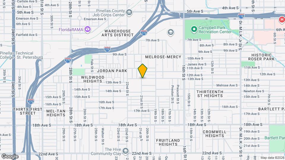 1300 21st St S Map and Location Details