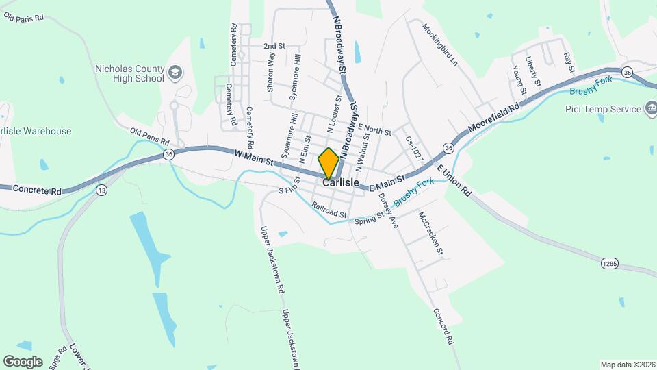 126 E Main St Map and Location Details