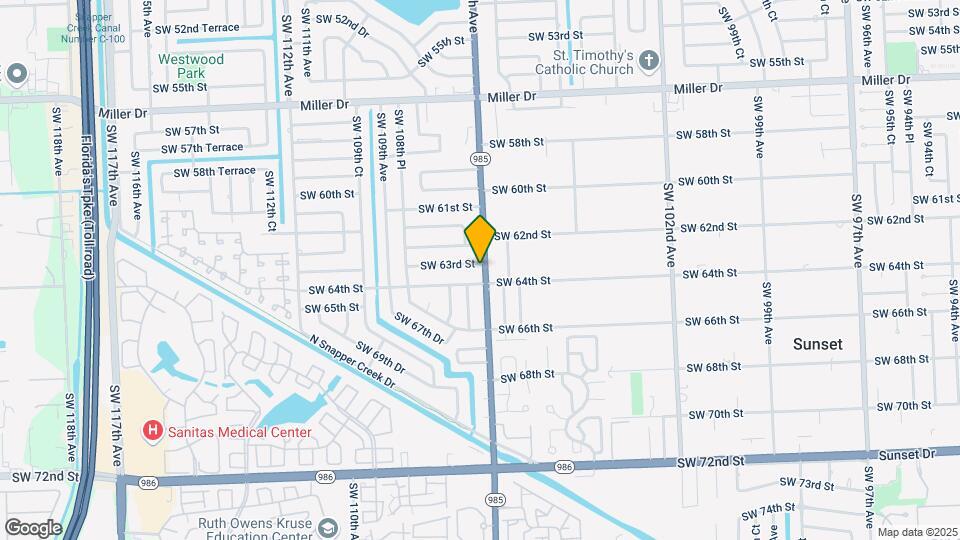 10700 SW 63rd St Map and Location Details