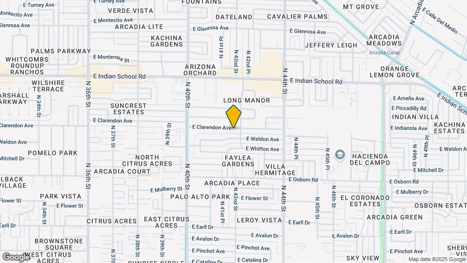 4147 E Clarendon Ave Mapa y Detalles de la Ubicación