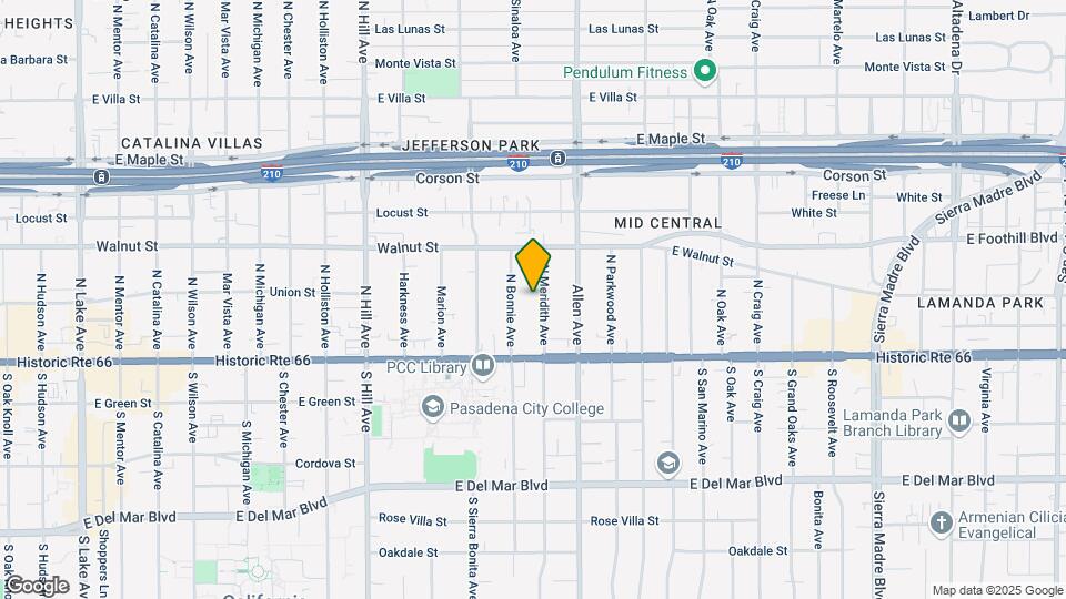 95 N Meridith Ave Mapa y Detalles de la Ubicación