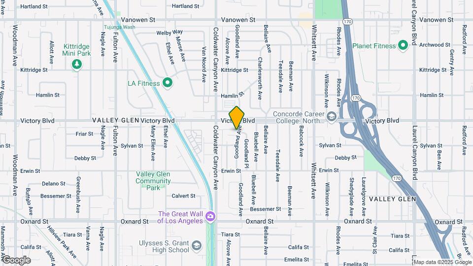 12801 Friar St Mapa y Detalles de la Ubicación
