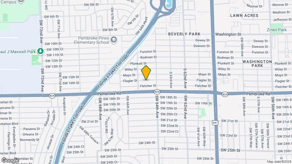 6428 Flagler St Map and Location Details