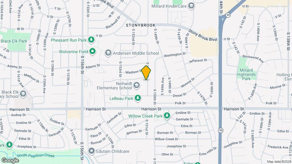 6616 S 151st St Map and Location Details