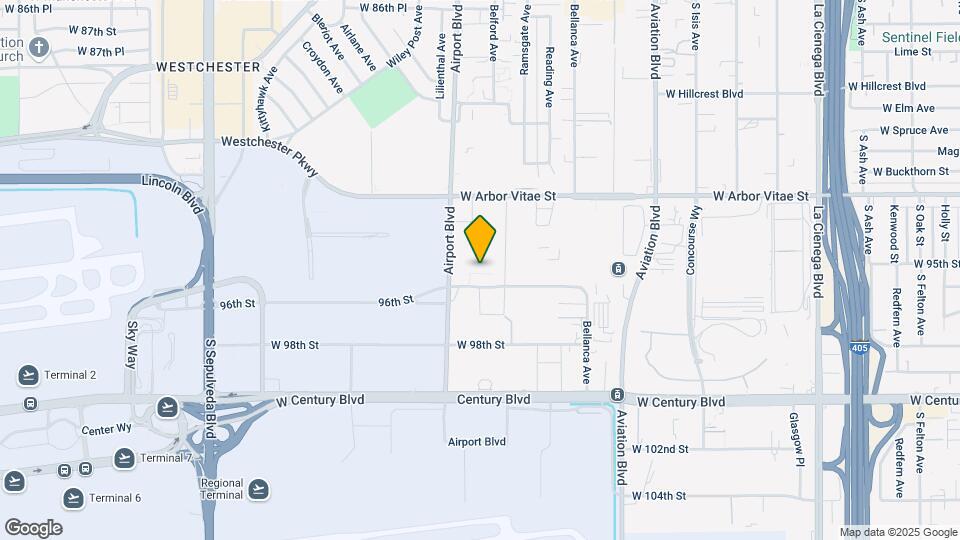 5842 W 95th St Map and Location Details
