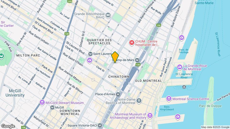 66 Bd René-Lévesque E Map and Location Details