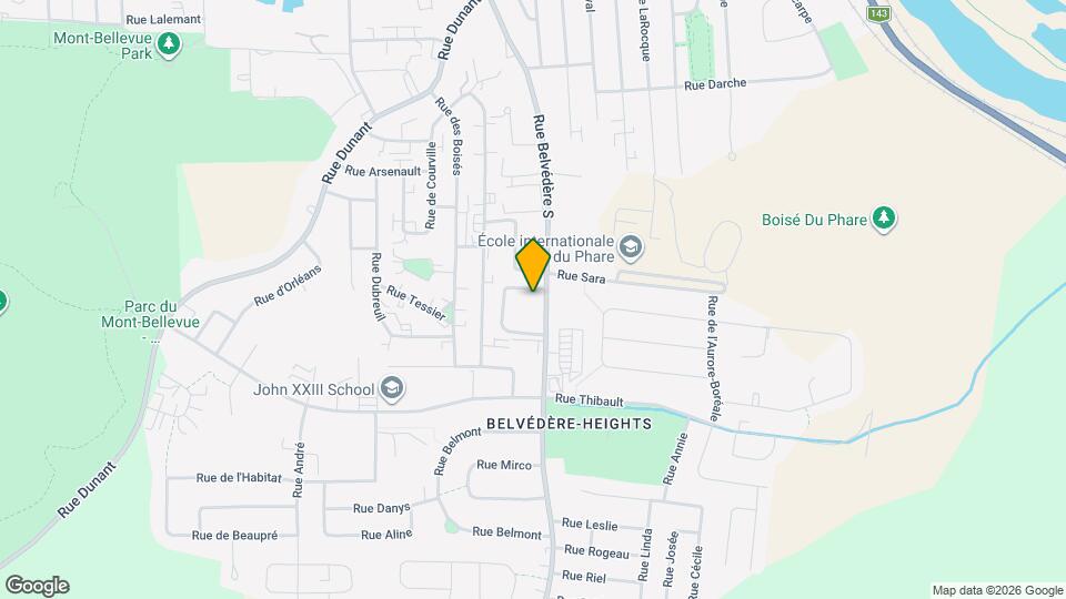 1825 Belvédère S Map and Location Details