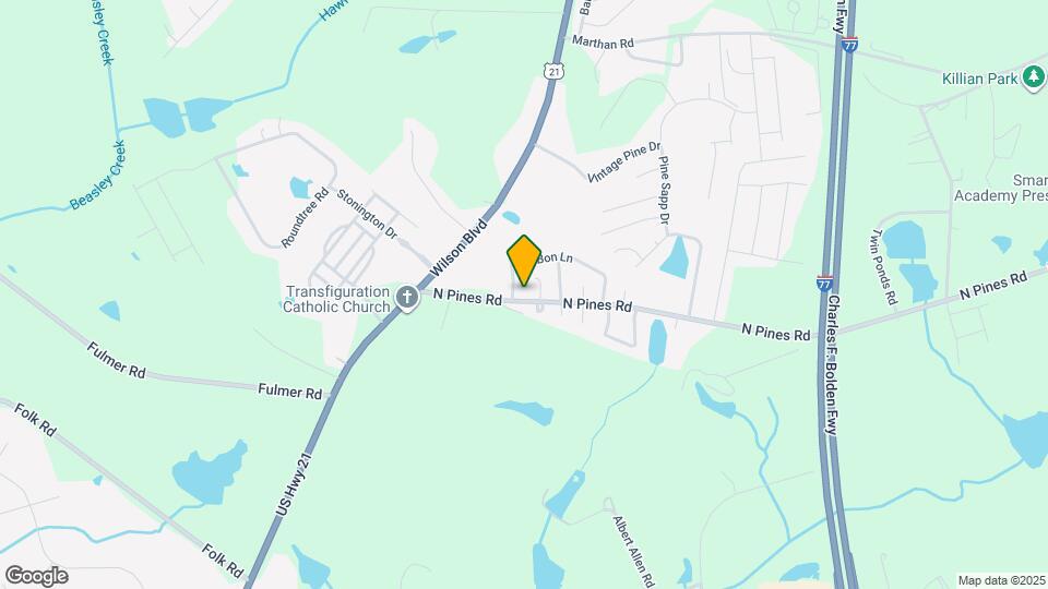 411 N Pines Rd Map and Location Details