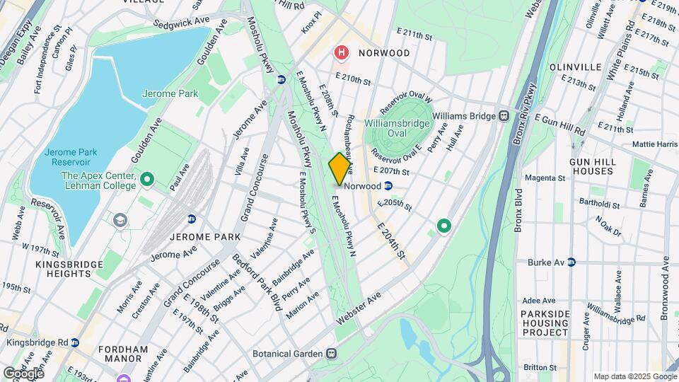 201 E Mosholu Pky N Mapa y Detalles de la Ubicación