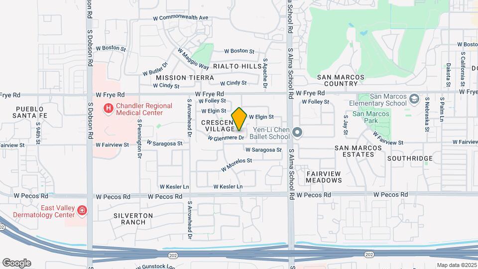 1242 W Glenmere Dr Map and Location Details