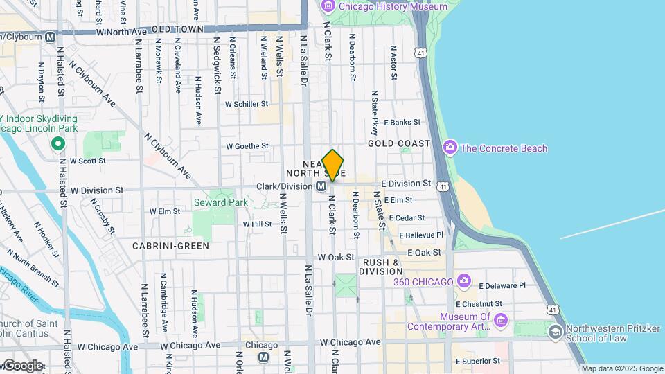 1199 N Clark St Map and Location Details