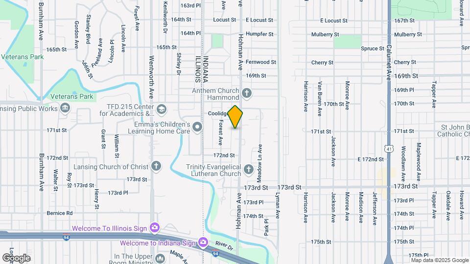 7104 Hohman Ave Map and Location Details