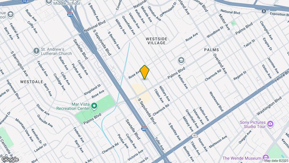 3444 S Bentley Ave Map and Location Details