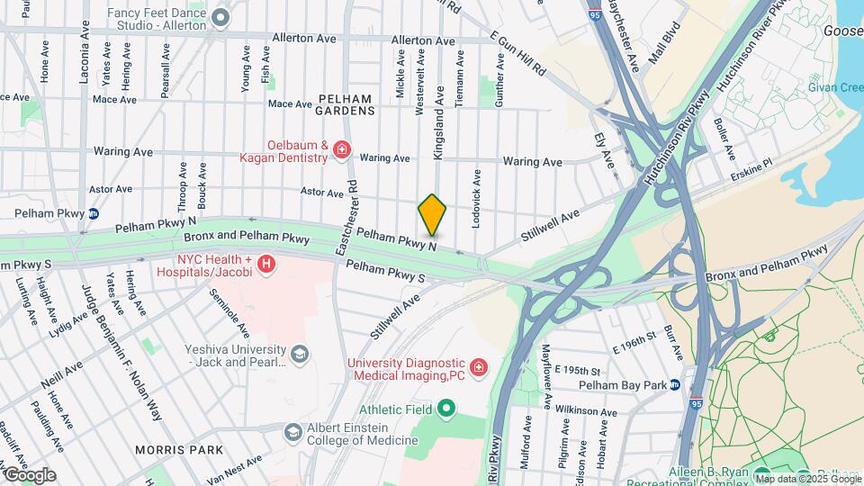 1619 Pelham Pkwy N Map and Location Details