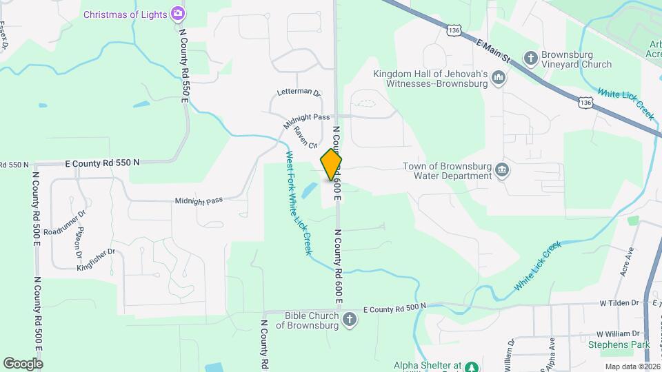5390 N County Rd 600 E Map and Location Details