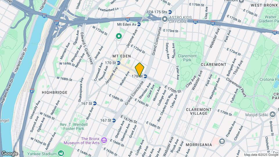 1387 Grand Concourse Map and Location Details