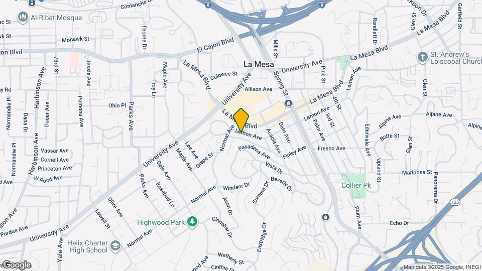 8041 Lemon Ave Map and Location Details