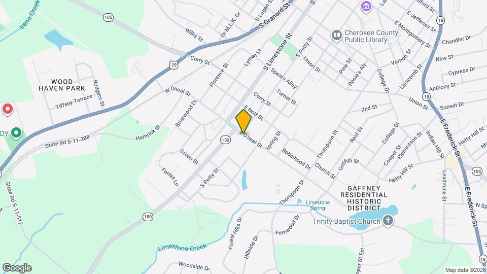 300 E O'neal St Map and Location Details