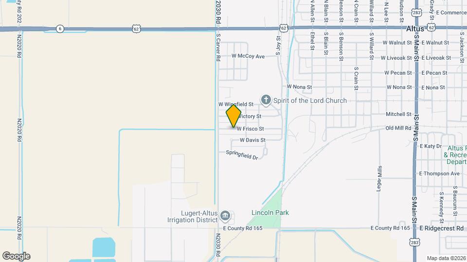 1320 W Frisco St Mapa y Detalles de la Ubicación