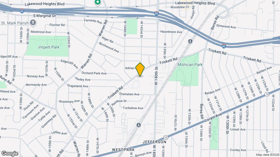 14219 Triskett Rd Map and Location Details