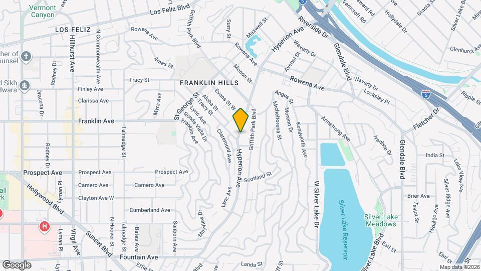 2500 Hyperion Ave Map and Location Details
