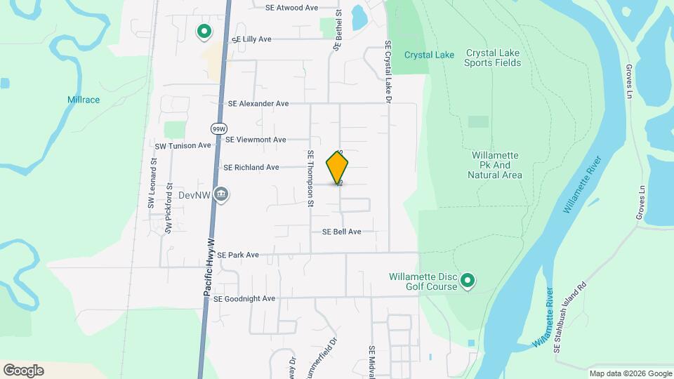 2516 SE Ryan St Map and Location Details