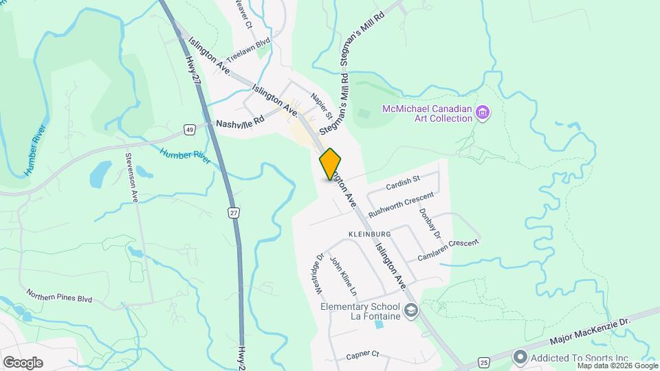 10360 Islington Ave. Map and Location Details