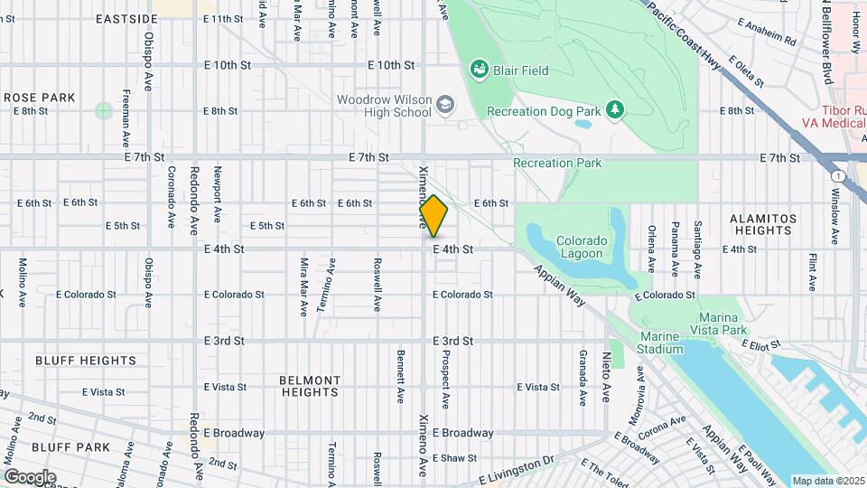 4421-4425 E 4th St Map and Location Details