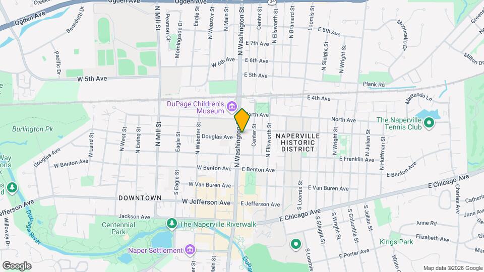 142 N Washington St Map and Location Details