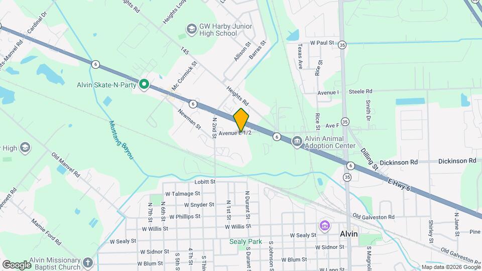 1005 Avenue E 1/2 Map and Location Details