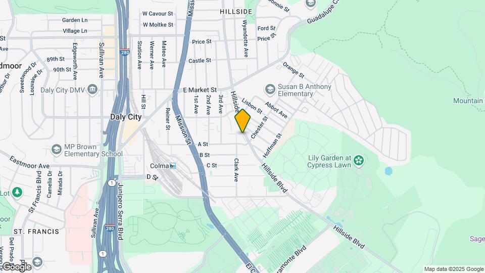 1180-1182 Hillside Blvd Map and Location Details