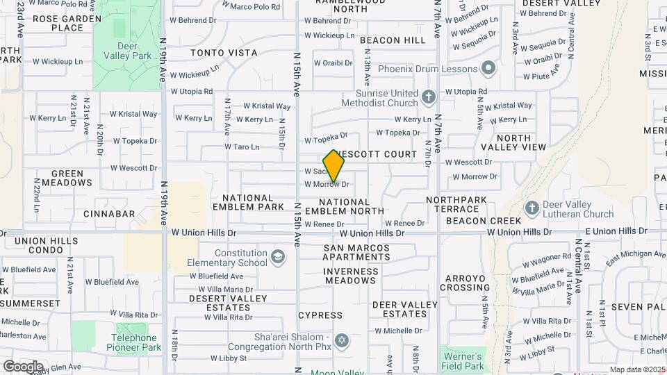 1349 W Morrow Dr Map and Location Details