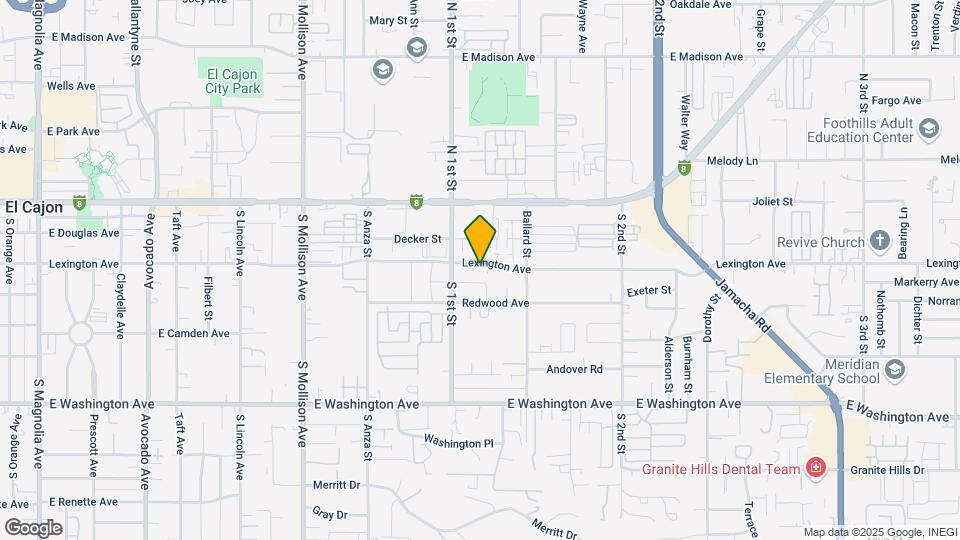 1123 E Lexington Ave Map and Location Details